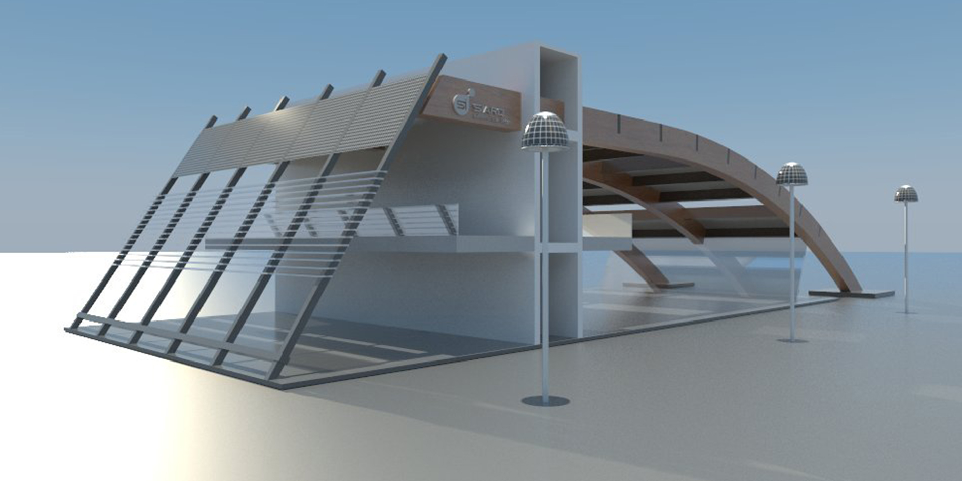 Edificios Industriales BIPV solar design maqueta edificio industrial