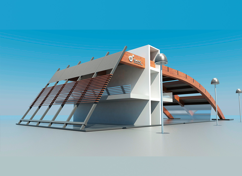 maqueta en 3D de Edificio solar